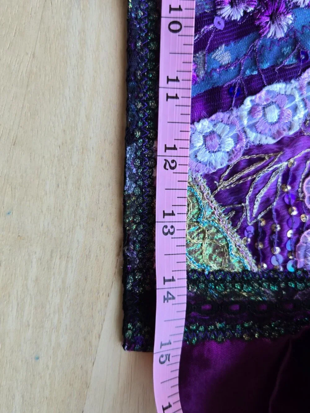 Handmade Purple and Blue Quilted Hair Sash Y2k-Style - Picture 10 of 13